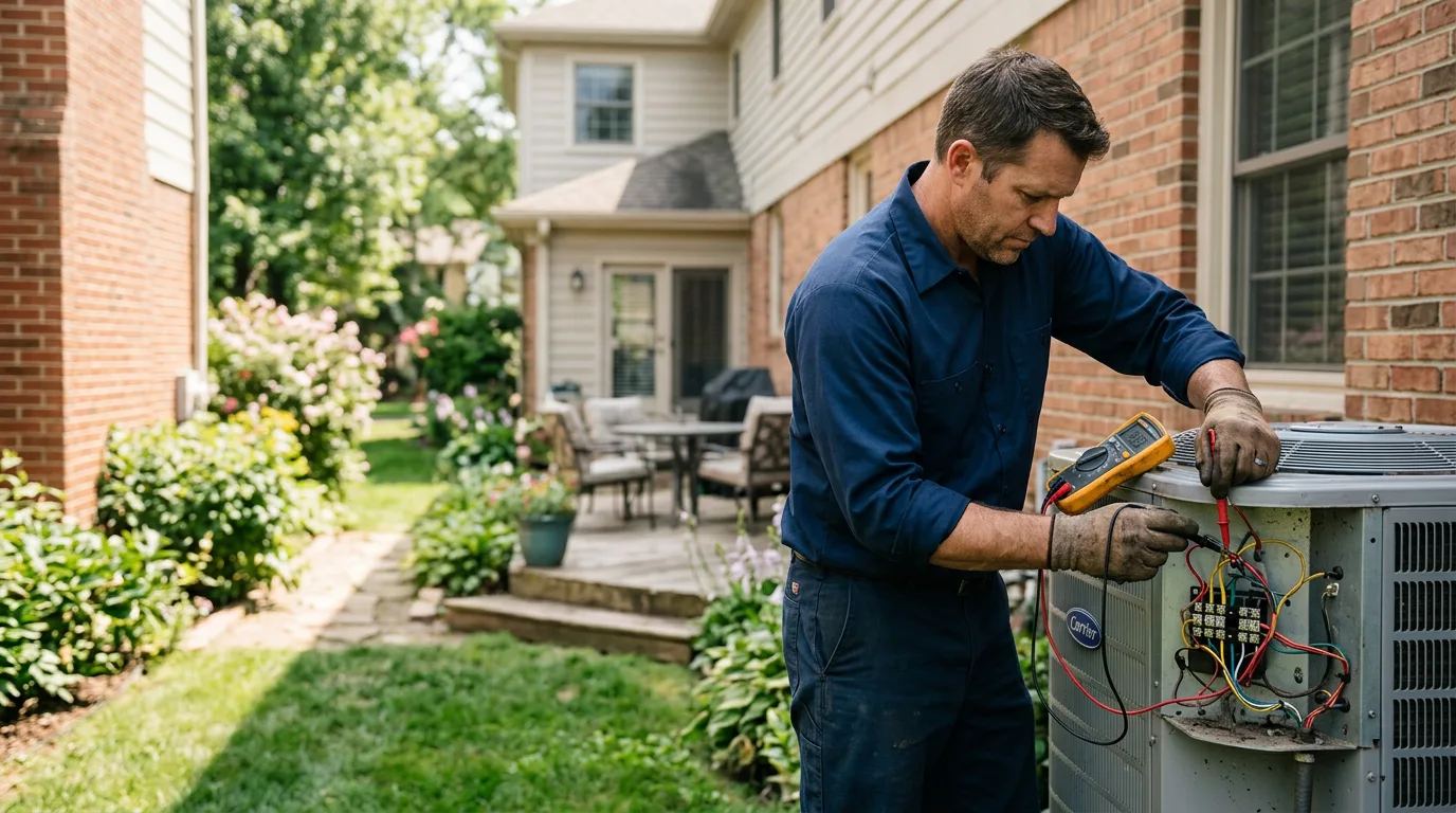 HVAC technician working near Garden, MI